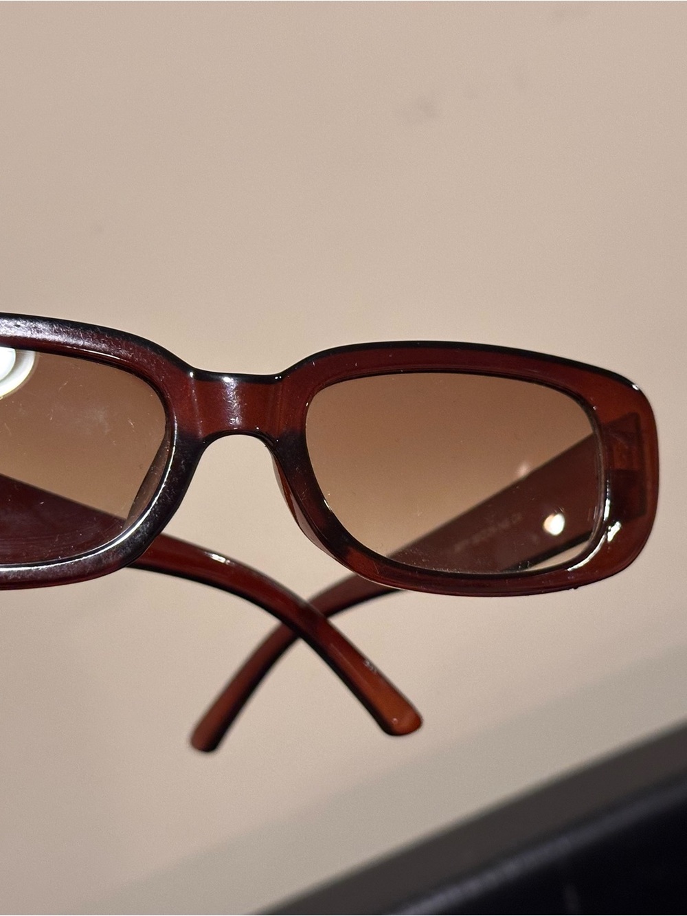 Brown Retro Rectangle Women's Sunglasses